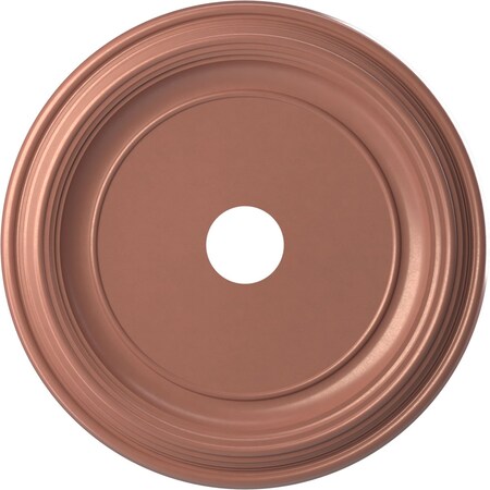 Ekena Millwork PVC Medallion (Canopies up to 13 1/2"), 22"OD x 3 1/2"ID x 1 1/2"P, Metallic Champagne Pink CMP22TRFCP